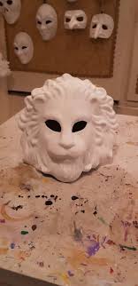 Venetian Mask White Lion Unisex to Paint in Papier-mâché, Hand Made, Paper  Mache, Venetian Mask, White Mask, Carnival Mask