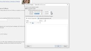 How To Set Up Auto Reply In Microsoft Outlook Youtube