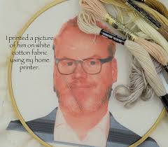 THREAD PORTRAIT OF A FUNNY MAN — Pam Ash Designs