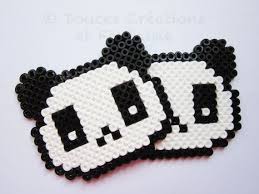 Coasters Panda Set Kawaii Cute Animal Hama Perler Bead 8 Bit Pixel Art Geek Handmade Kitchen Accessory Table Pixel Art Hama Beads Kawaii Pixel Beads
