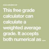 This Free Grade Calculator Can Calculate A Weighted Average Grade It Accepts Both Numerical As Well As Let In 2020 Gpa Calculator School Report Card Evaluation System