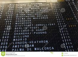 Flight Information Charts At An Airport Editorial Image