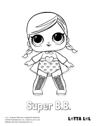 Super Bb Coloring Page Lotta Lol Cartoon Coloring Pages Baby Coloring Pages Barbie Coloring Pages
