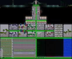 Generally, i browse the #terraria tag and find neat bases to reblog with tags aimed at easy searching through this blog for inspiration. Maximum Efficiency Base Easy Chest Npc Access And Lots Of Farms Wip Terraria