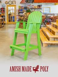 Amish Made Poly Bar Height Chair Non Swivel Lime Bar Height Chairs Chair Chair Set