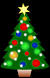 Animated Red Transparent Christmas Tree