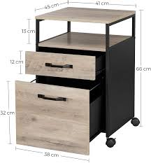 Maybe you would like to learn more about one of these? Buy Vasagle File Cabinet With 2 Drawers Rolling Office Filing Cabinet With Wheels Open Compartment Stable Steel Frame Industrial Style Greige And Black Ofc071b02 Online In Turkey B086w4w61b