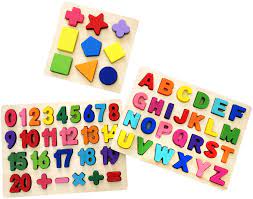If you're looking for inexpensive and accessible puzzles or board games for your toddler, look no further than these activities available on amazon. Buy Aituitui Wooden Puzzles For Toddlers Alphabet Numbers Shapes 3 Sets Puzzle Board Wooden Blocks For Kids Colorful Abc Wooden Letters 1 20 Numbers Shapes Early Learning Toys For Kids Age 3 4