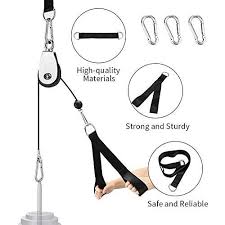 Frequent special offers and discounts up to 70% off for all products! Diy Fitness Pulley Cable System Pulley System Gym 1 8m Bicep Tricep Forearm Wrist Trainer Arm Twisted Pull Down Rope With Handles And Loading Pin Bodybuilding Gym Home Exercise Workout Accessories Gym