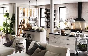 The open shelving lets light stream into the. A Gallery Of Kitchen Inspiration Dream Dining Room Living Room Kitchen Ikea Kitchen