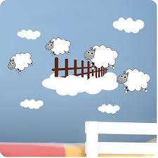 Childrens Bedroom Counting Sheep Wall Stickers Vinyl Baby Art Decal Home Decor Vinyl Wall Decals Nursery Childrens Bedrooms Nursery Wall Stickers