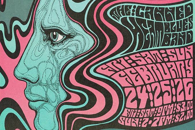 Psychedelic 1960s poster art