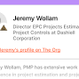 Profile Picture of Jeremy Wollam - Director EPC Projects Estimating ... - The Org (@theorg.com) on Google