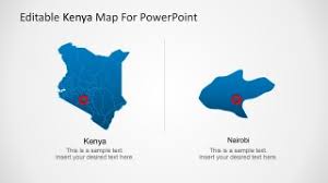 23.548 million (=49,5%) are males, 24.015. Editable Kenya Powerpoint Map