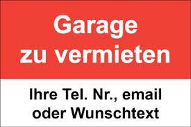 Einheitlicher mietvertrag oder separate mietverträge. Schild Plane Garage Zu Vermieten