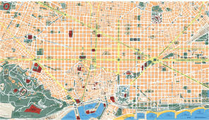 Barcelona the province of barcelona is one of the four provinces of catalonia, spain, centered around the catalan capital barcelona.dominated by its capital, it features both an extensive mediterranean coast with many popular beach resorts, as well as a mountain range rising far over 1,000 m in the immediate vicinity of the coast. Barcelona Vector Map Eps Illustrator Map Vector World Maps