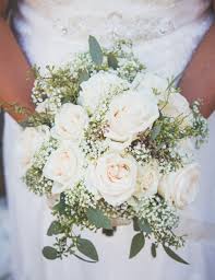 White Roses And Assorted Greenery From Sam S Club Sams Club Wedding Flowers Wedding Boquet Tropical Wedding Flowers