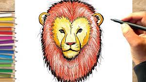 Comment dessiner une tête de lion facile - YouTube