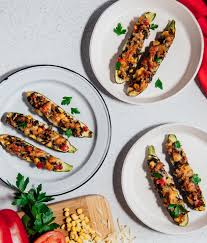 Courgettes Farcies Au Riz Sauvage Recipe Food Chicken Wings Meat