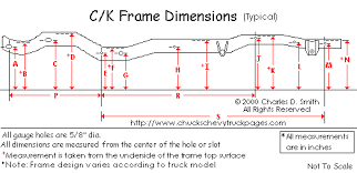 Chevy Truck Frame Dimensions And Specs Chucks Chevy Truck