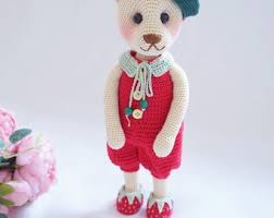 Pretty Bear With Outfit Crochet Pattern ( Include Shoes and Hat)