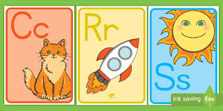 A to z 3 letter words in english. Alphabet Display A4 Posters Teacher Made