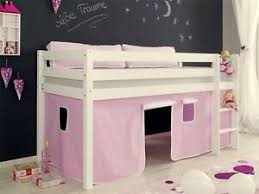Gebrauchtes hochbett die schubladen sind rosa. Vorhang Fur 3 Seiten Fur Hochbett Spielbett Etagenbett Rosa Weiss Mit Klettband Ebay