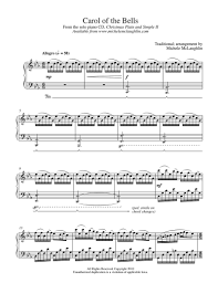 Don't forget, if you like the piece of music you have just learned playing, treat the artist with respect, and go buy the. Carol Of The Bells Pdf Sheet Music Michele Mclaughlin Music