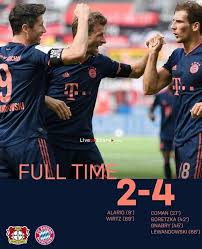After a slow start, bayern munich's offensive attack was relentless against leverkusen, netting four unanswered goals before conceding a late one. Bayer Leverkusen 2 4 Bayern Munich E Totobatsa Video Bundesliga