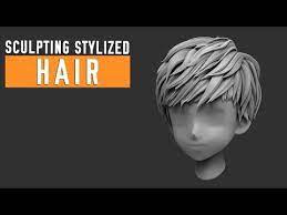 415 Zbrush Stylized Hair Youtube Zbrush Hair Stylized Hair Zbrush