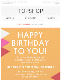 Topshop Birthday Email Birthday Email Happy Birthday Email Happy Birthday To You