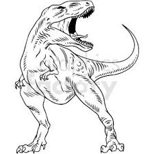 Tyrannosaurus rex t rex clipart black and white. Black And White T Rex Dinosaur Vector Illustration Vector Illustration Dinosaur Clip Art Clip Art