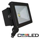 Commercial Outdoor LED Colored Small Flood | 1/2" Knuckle Mount