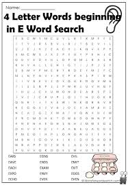 Find famous film titles, phrases and more! 4 Letter Words Beginning In E Word Search Monster Word Search