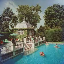 Slim Aarons Family Pool Estate Stamped Edition Family Pool Pool Houses Cool Pools