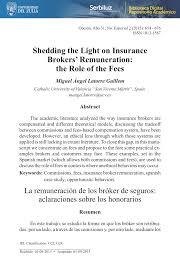 Escucha y descarga gratis los episodios de latorre insurance. Pdf Shedding The Light On Insurance Brokers Remuneration The Role Of The Fees