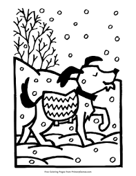 Welcome to our amazing collection of the best dog coloring pages. Dog In Snow Coloring Page Free Printable Pdf From Primarygames