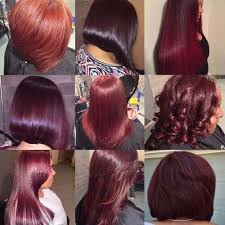 burgundy hair color chart world of reference