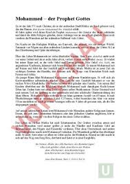 Doch auch der starb bald, sodass mohammed unterkunft bei. Arbeitsblatt Mohammed Lebenskunde Religionslehre Bibel