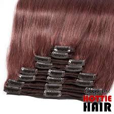 Choose dark red clip in hair extensions for a temporary boost. Dark Auburn Clip In Extensions Remy Halo Tape Clip Hottie Hair Extensions