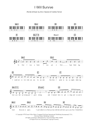 Gloria gaynor goes around taking credit for his song writing. I Will Survive Sheet Music Gloria Gaynor Piano Chords Lyrics