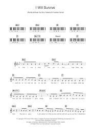 Check spelling or type a new query. I Will Survive Sheet Music Gloria Gaynor Piano Chords Lyrics