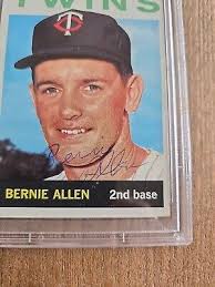 BERNIE ALLEN 1964 TOPPS #455 HARD SIGNED AUTO MINNESOTA TWINS PSA AUTHENTIC  BIN