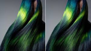 Then there were a string of bee/ yellow+black items from louis and harry: Colorist Created Aurora Australis Hair With Blue Green And Yellow Hair Dye See Photo Allure