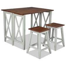 Small pub table with drop leaf. Intercon Small Space 3 Piece Drop Leaf Breakfast Bar And Backless Stool Set Rooms For Less Pub Table And Stool Sets