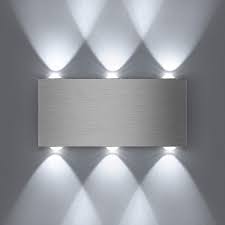 The white and light gray bedding in this room by catherine kwong also softens up the dark wood side table and moodier wallpaper. Buy Qucover 6w Wall Lights Led Indoor Up And Down Wall Lights Modern Brushed Aluminium Rectangular Wall Lamp Uplighters For Living Room Kitchen Bedroom Wall Wash Lighting Cool White Energy Class A Online
