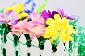 Summer flower garden, fence, lawn | plant & flower stock photography: Diy White Picket Fence Flower Garden Annmarie John