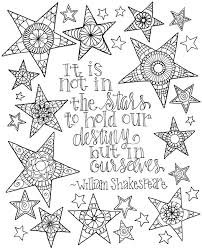 Shakespeare Quote Inkspirations Ink Illustrations Color Coloring Pages