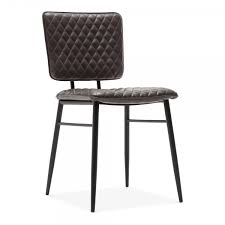 Follow us on facebook to keep up to date! Dark Grey Faux Leather Elgin Dining Chair Industrial Dining Furniture