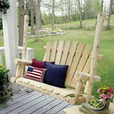 Get outdoors for some landscaping or spruce up your garden! Cedar Log 5ft Country Garden Yard Swing Lakeland Mills